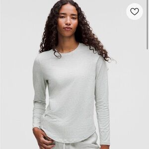 lululemon athletica Light Gray Long Sleeve Tee